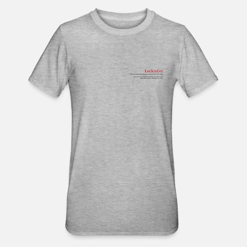Leck Eier - Unisex Polycotton T-Shirt - Grau meliert