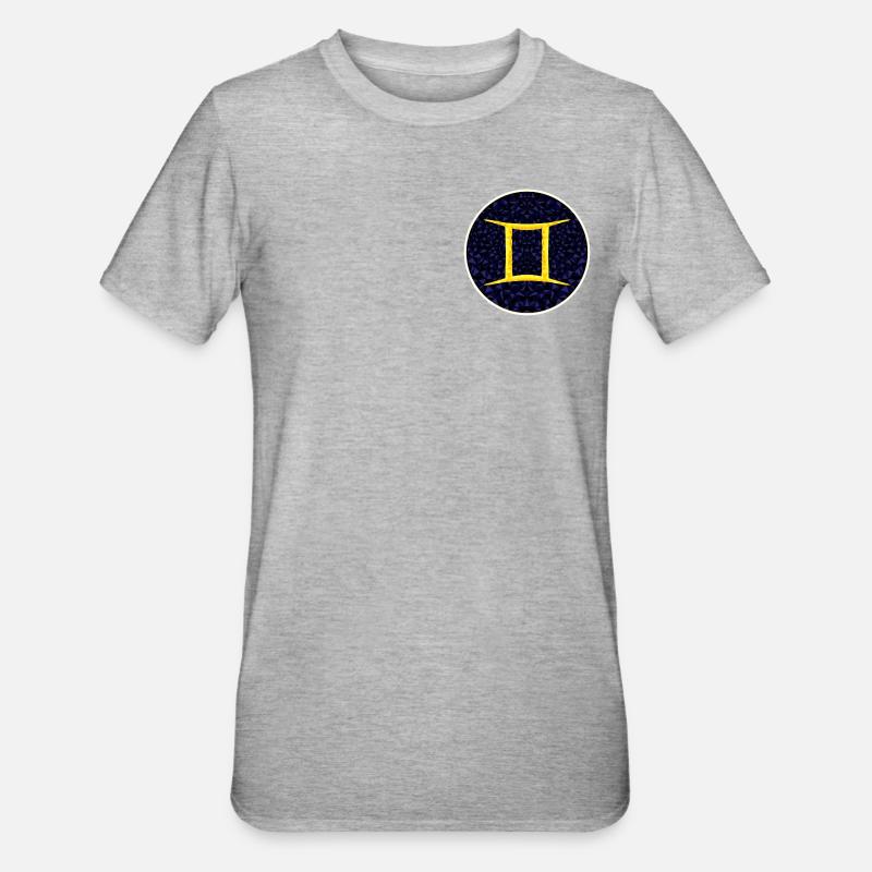 Gémeaux - T-shirt polycoton Unisexe - gris chiné