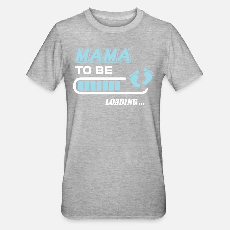 Mama to be loading birth gift - Unisex Polycotton T-Shirt - heather grey