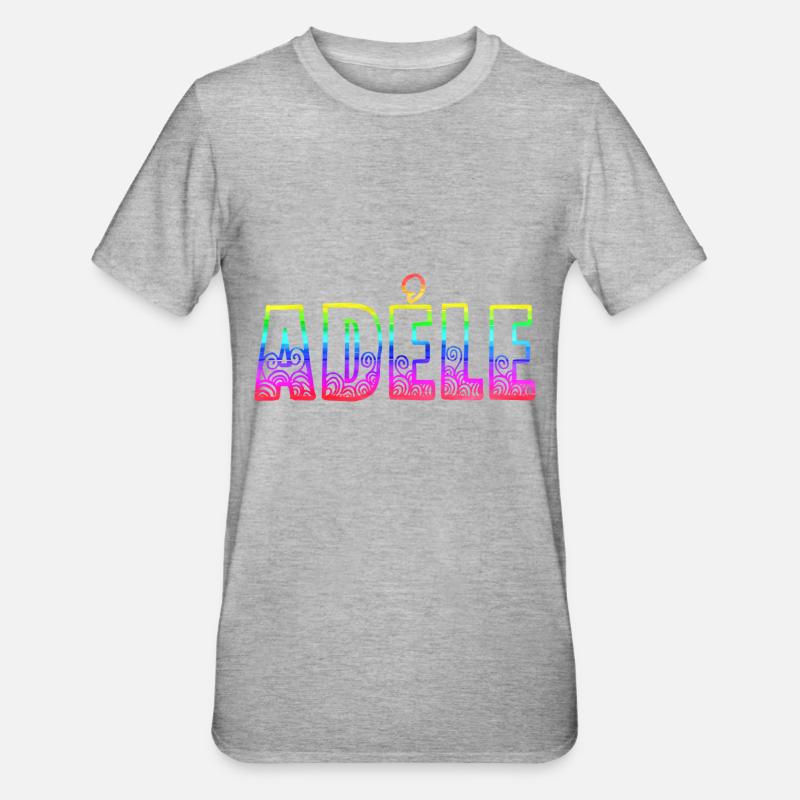 adéle rs arc-en-ciel - T-shirt polycoton Unisexe - gris chiné