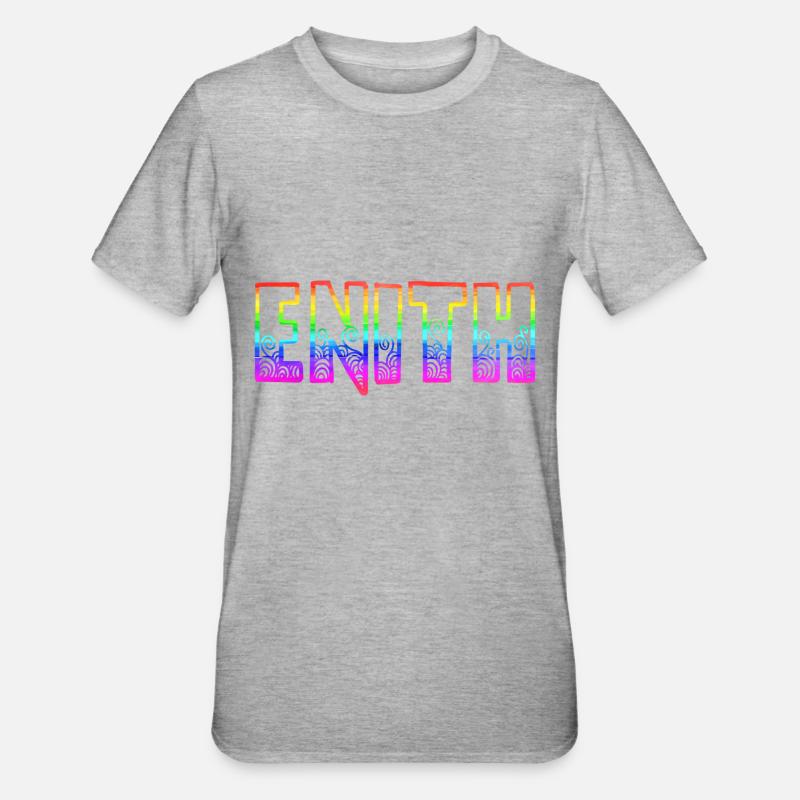 Enith RS Arc-en-ciel - T-shirt polycoton Unisexe - gris chiné