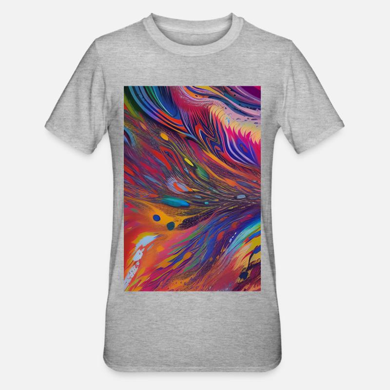 Abstrakte Kunst - Unisex Polycotton T-Shirt - Grau meliert