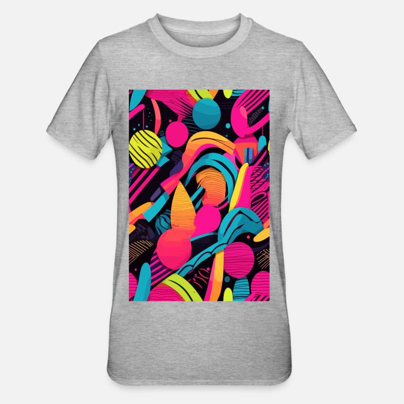 Modern Abstract Pattern - Unisex Polycotton T-Shirt - heather grey