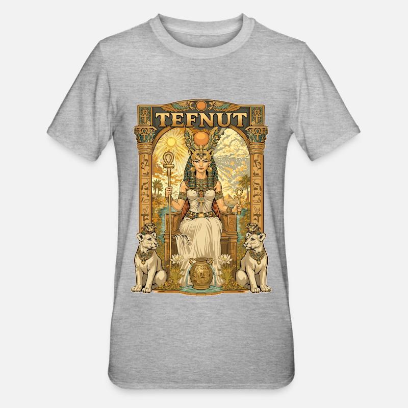 Trône TEFNUT - T-shirt polycoton Unisexe - gris chiné
