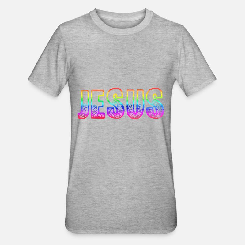 L’arc-en-ciel de Jésus - T-shirt polycoton Unisexe - gris chiné