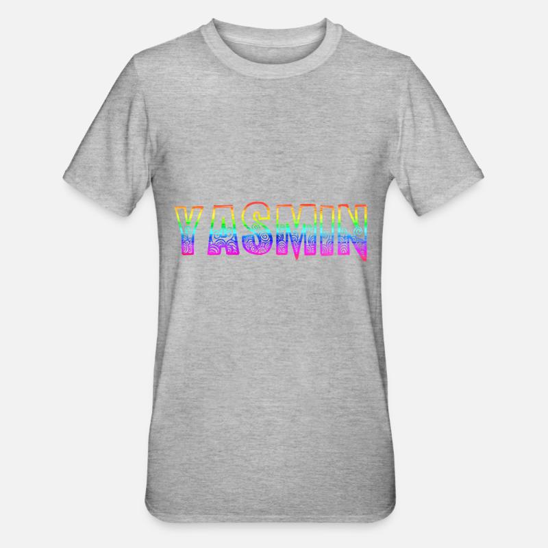 Yasmin RS Arc-en-ciel - T-shirt polycoton Unisexe - gris chiné
