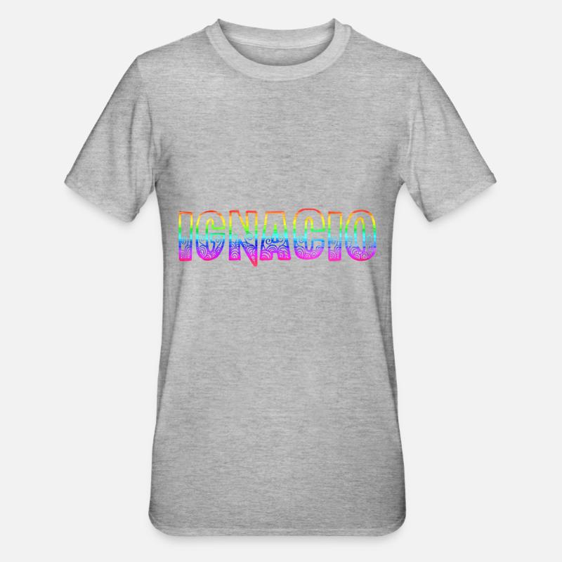Ignacio RS Arc-en-ciel - T-shirt polycoton Unisexe - gris chiné
