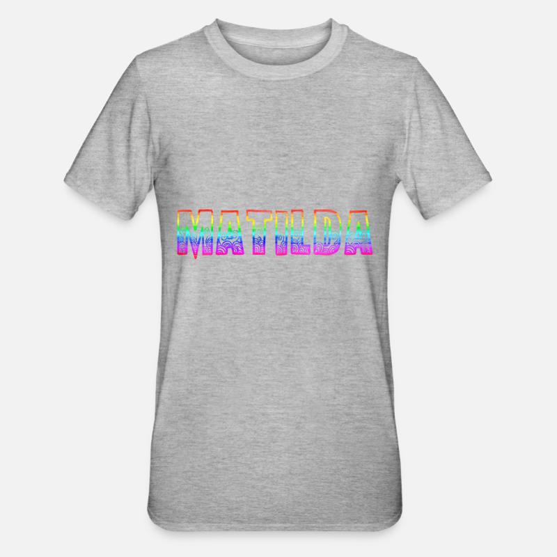 matilda rs regenbogen - Unisex Polycotton T-Shirt - Grau meliert
