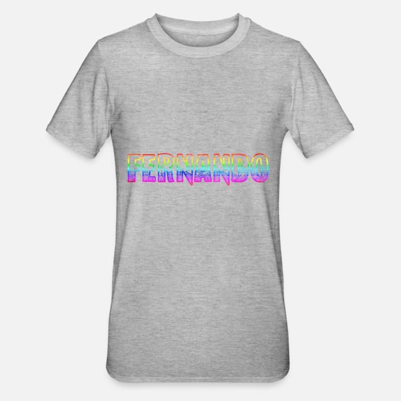 fernando rs regenbogen - Unisex Polycotton T-Shirt - Grau meliert