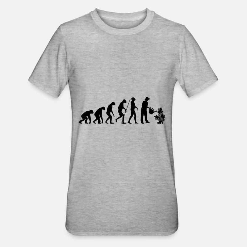 Evolution gardener - Unisex Polycotton T-Shirt - heather grey