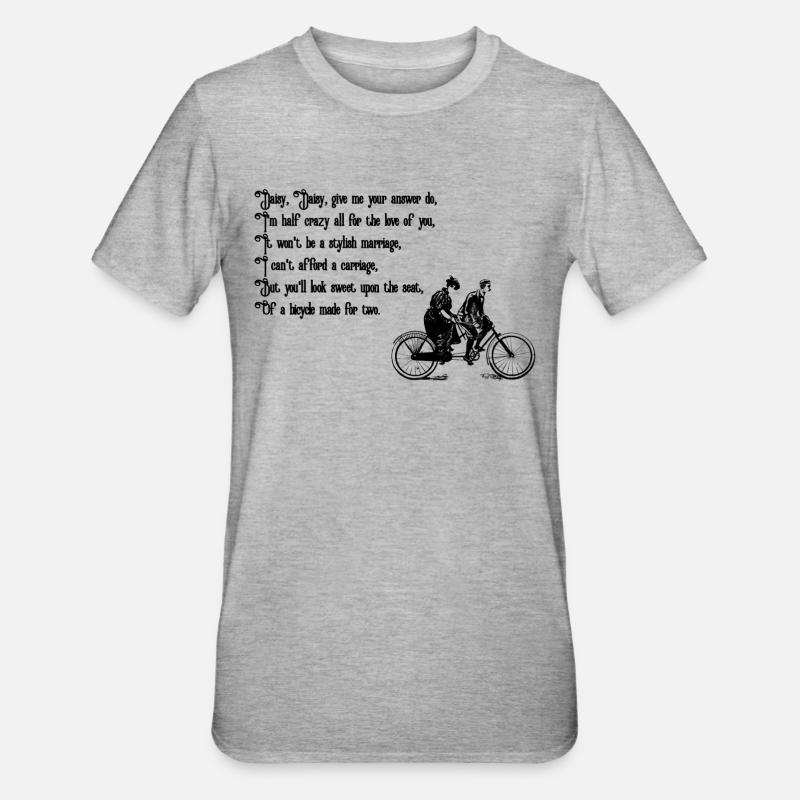 Gänseblümchen Gänseblümchen (schwarzer Text) - Unisex Polycotton T-Shirt - Grau meliert
