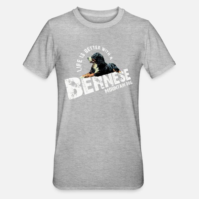 Bouvier bernois - T-shirt polycoton Unisexe - gris chiné