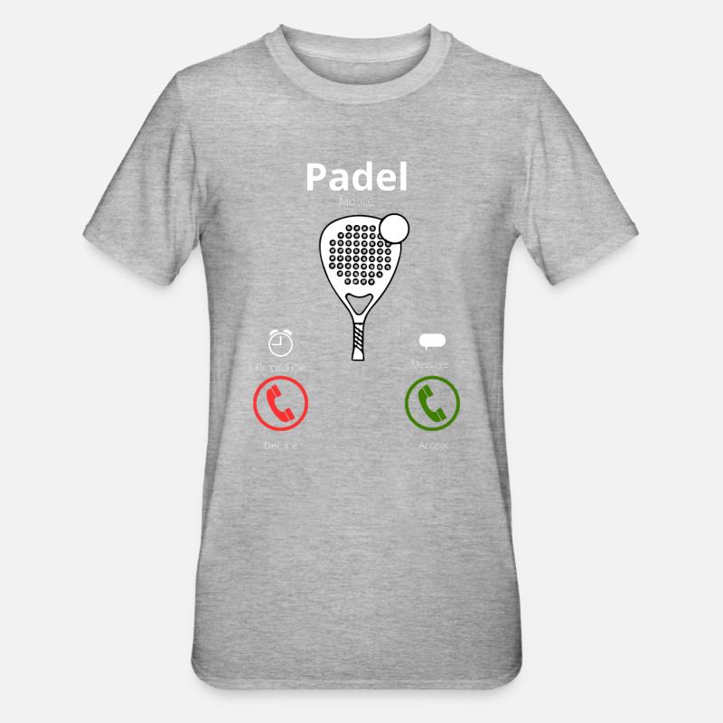 Le padel m’appelle - T-shirt polycoton Unisexe - gris chiné