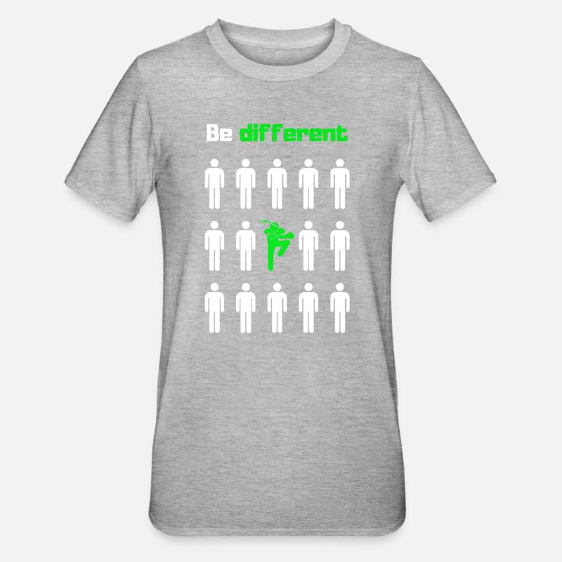 Be different, muay thai - Unisex Polycotton T-Shirt - heather grey