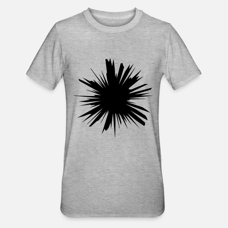 Conception de blast explosion destruction - T-shirt polycoton Unisexe - gris chiné