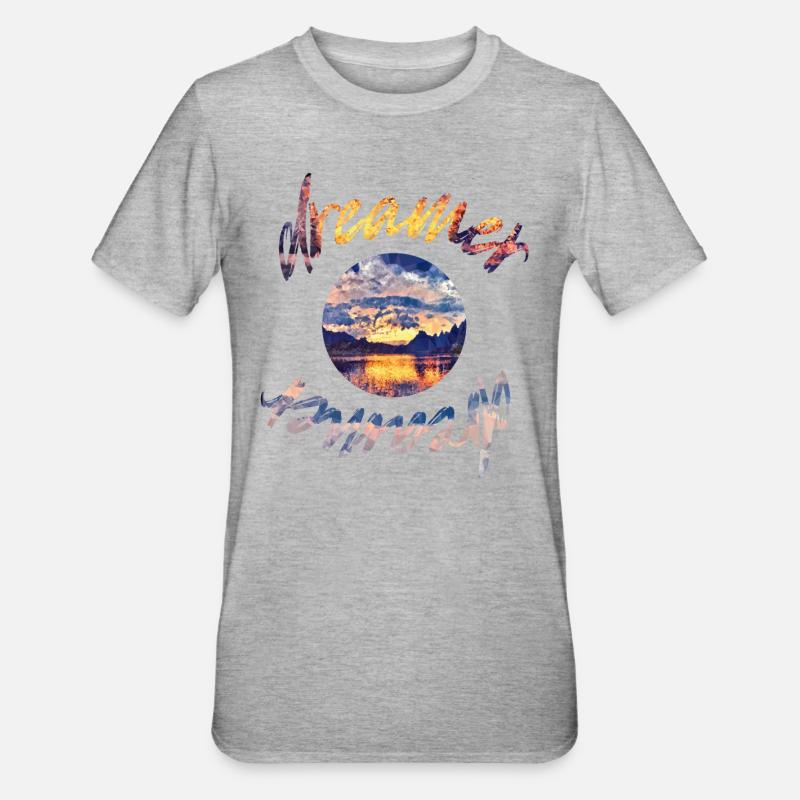 Träumer - Unisex Polycotton T-Shirt - Grau meliert