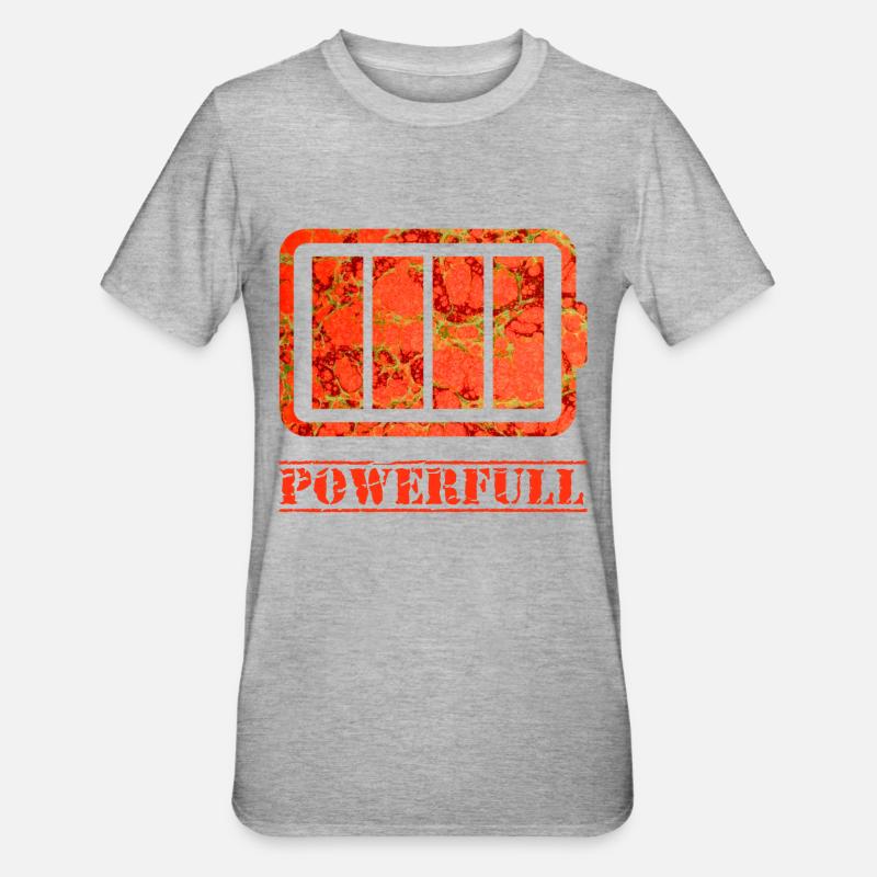 batterie e 213 - Unisex Polycotton T-Shirt - Grau meliert