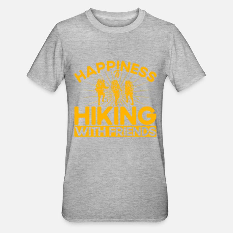 Backpacking Outside Gift - Unisex Polycotton T-Shirt - heather grey