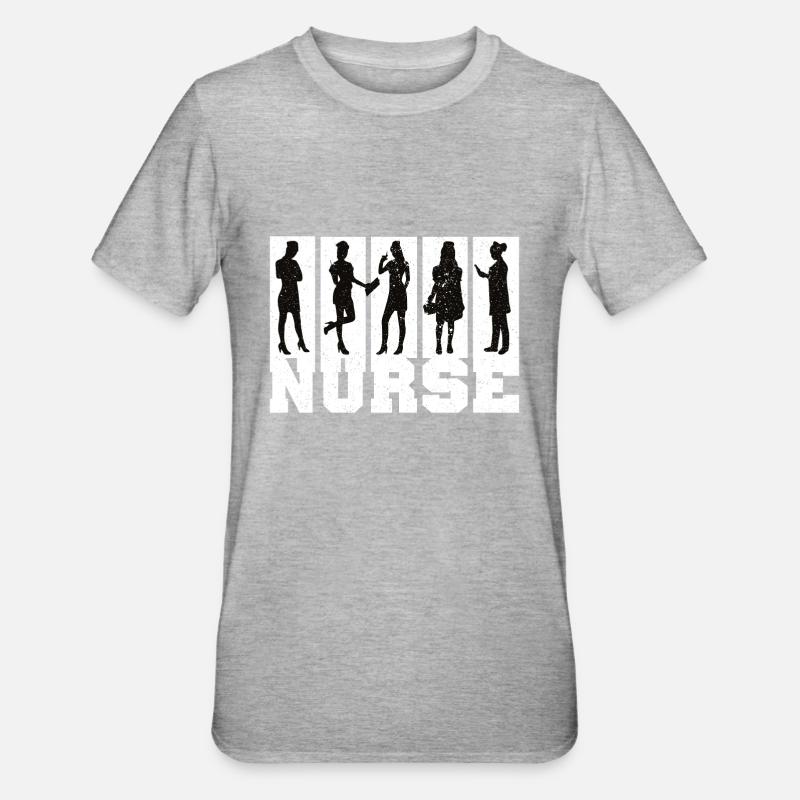 Infirmière Infirmière Dire Déclaration Profession - T-shirt polycoton Unisexe - gris chiné