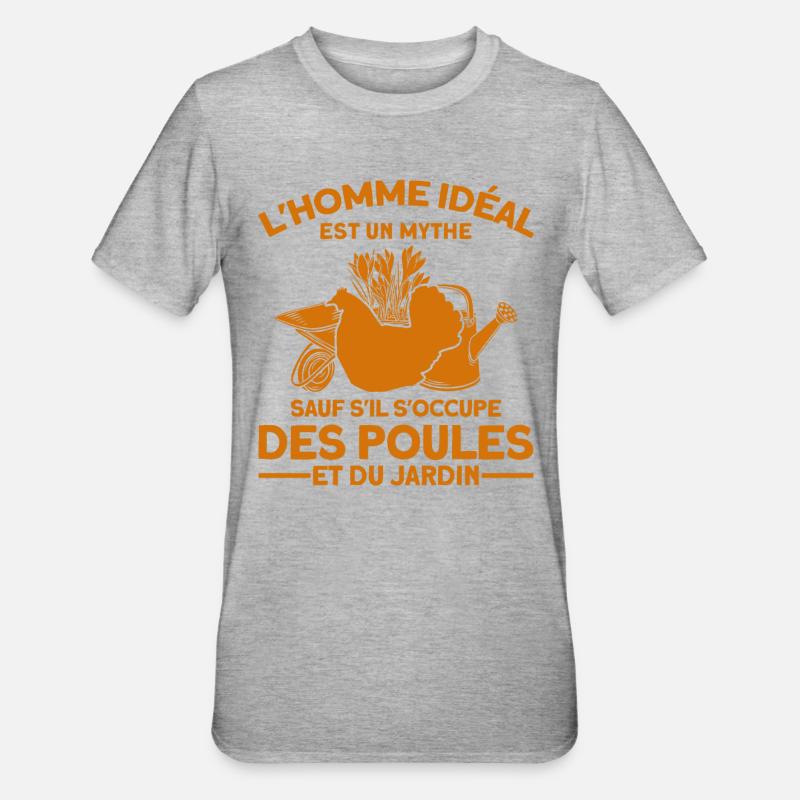 Garten Hobbygärtner Gärtner Geschenk - Unisex Polycotton T-Shirt - Grau meliert