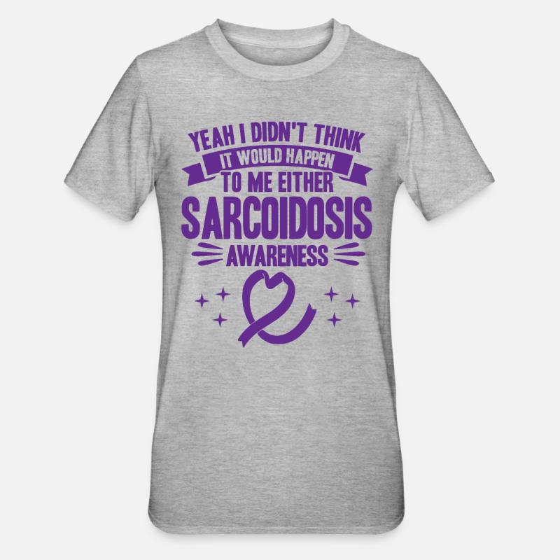 Sarcoïdose Combattant Sarcoïdose Sensibilisation Sarkoido - T-shirt polycoton Unisexe - gris chiné
