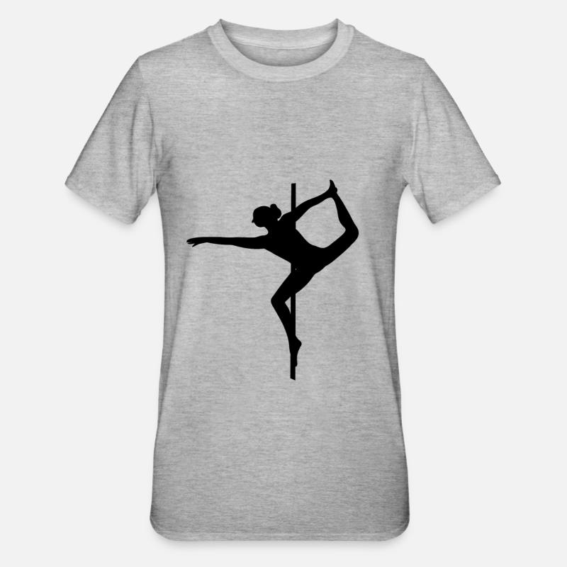 Pole Dance Pose - T-shirt polycoton Unisexe - gris chiné