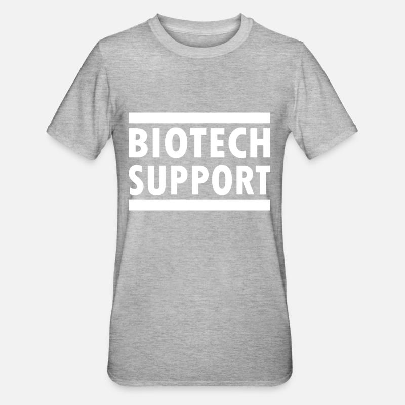 biotech support - T-shirt polycoton Unisexe - gris chiné