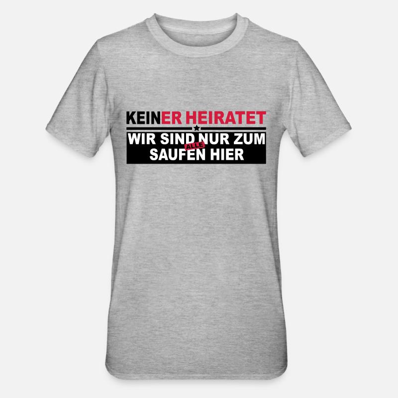 feiern - Unisex Polycotton T-Shirt - Grau meliert