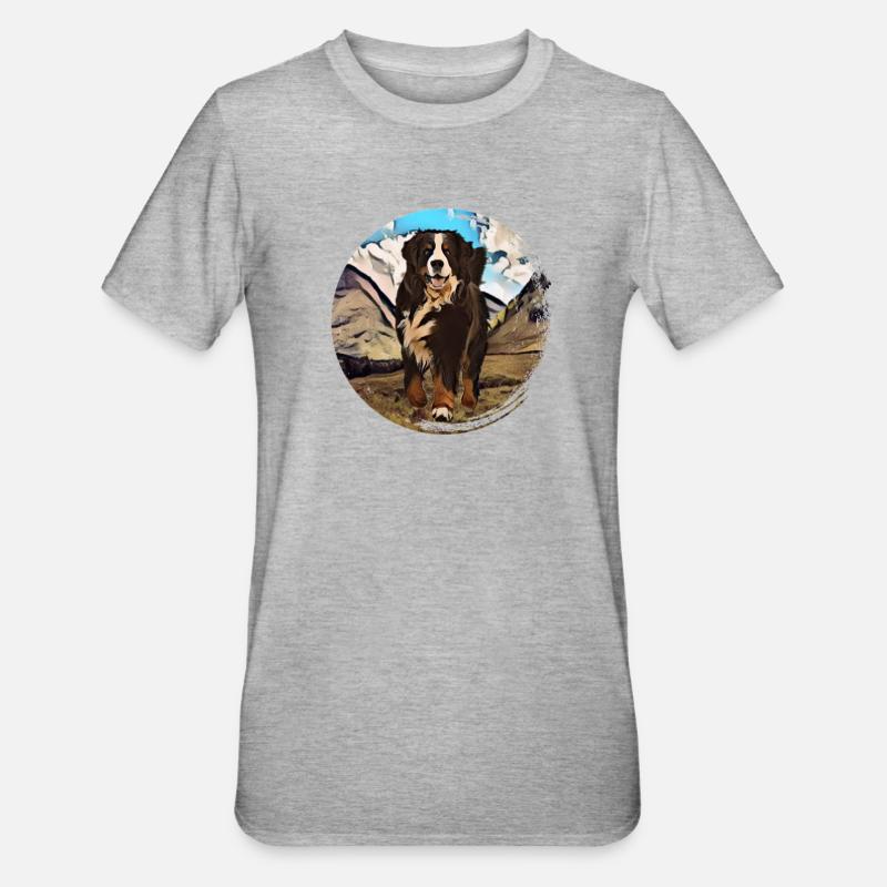 Bernese mountain dog - Unisex Polycotton T-Shirt - heather grey