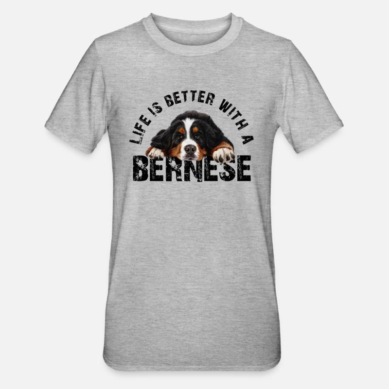 Bouvier bernois - T-shirt polycoton Unisexe - gris chiné