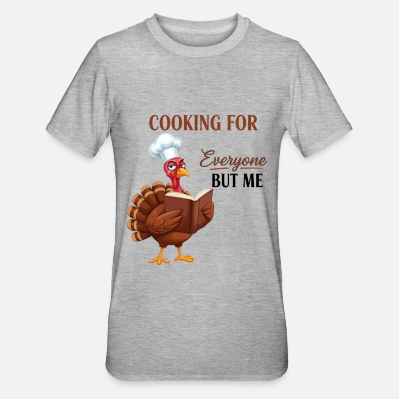 Cuisson de la dinde - T-shirt polycoton Unisexe - gris chiné