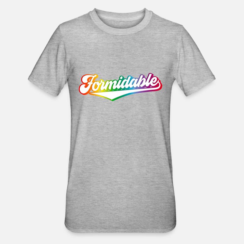 Formidable Rainbow Power - Unisex Polycotton T-Shirt - heather grey