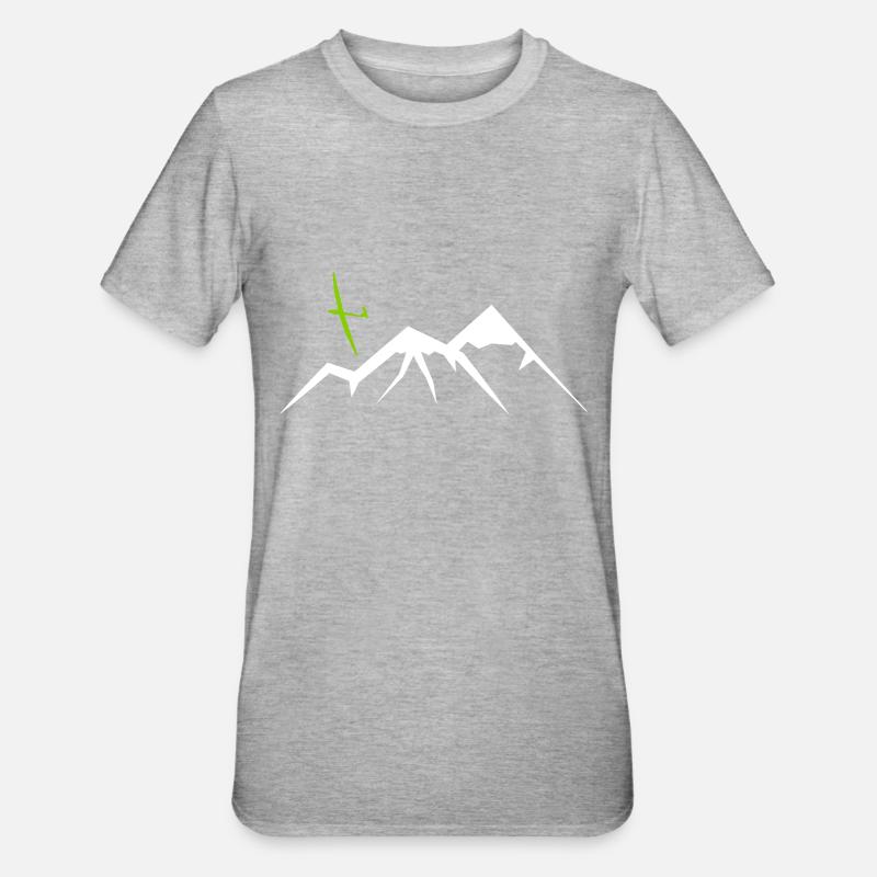 Mountain Soaring - Unisex Polycotton T-Shirt - Grau meliert