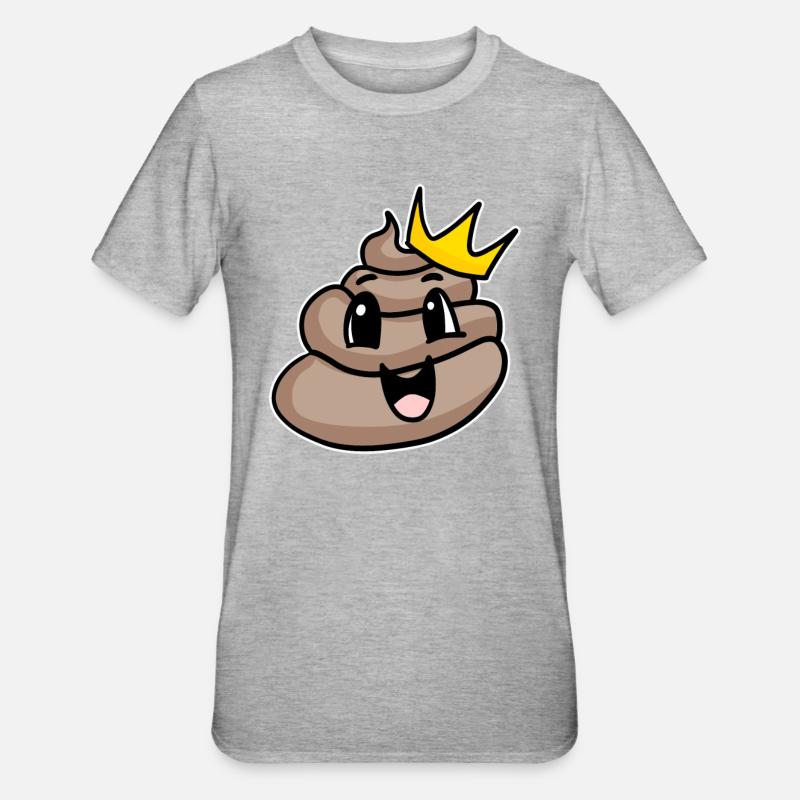Roi du caca - T-shirt polycoton Unisexe - gris chiné