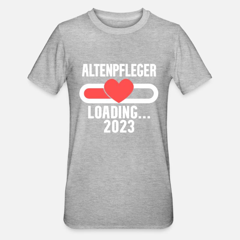 Altenpfleger 2023 Loading - Unisex Polycotton T-Shirt - Grau meliert