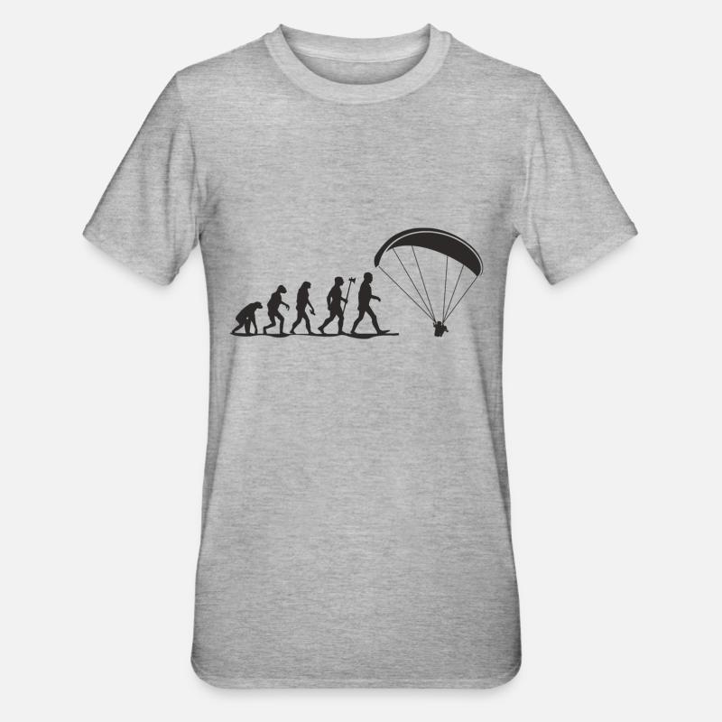 evolution paragliding - T-shirt polycoton Unisexe - gris chiné