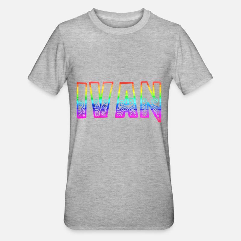 Ivan RS Arc-en-ciel - T-shirt polycoton Unisexe - gris chiné