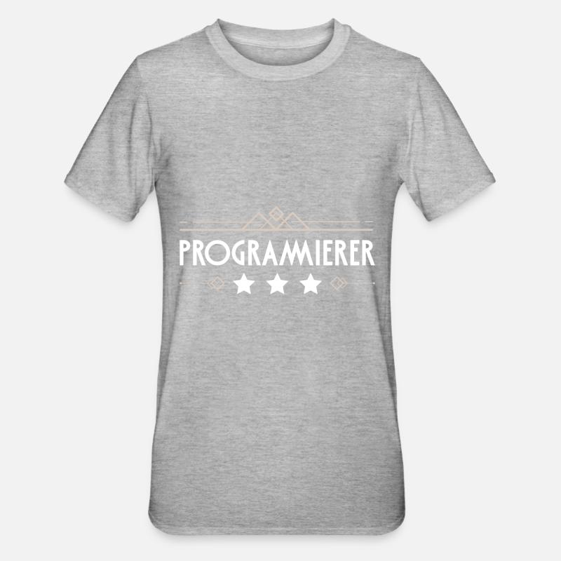Programmierer Beruf - Unisex Polycotton T-Shirt - Grau meliert