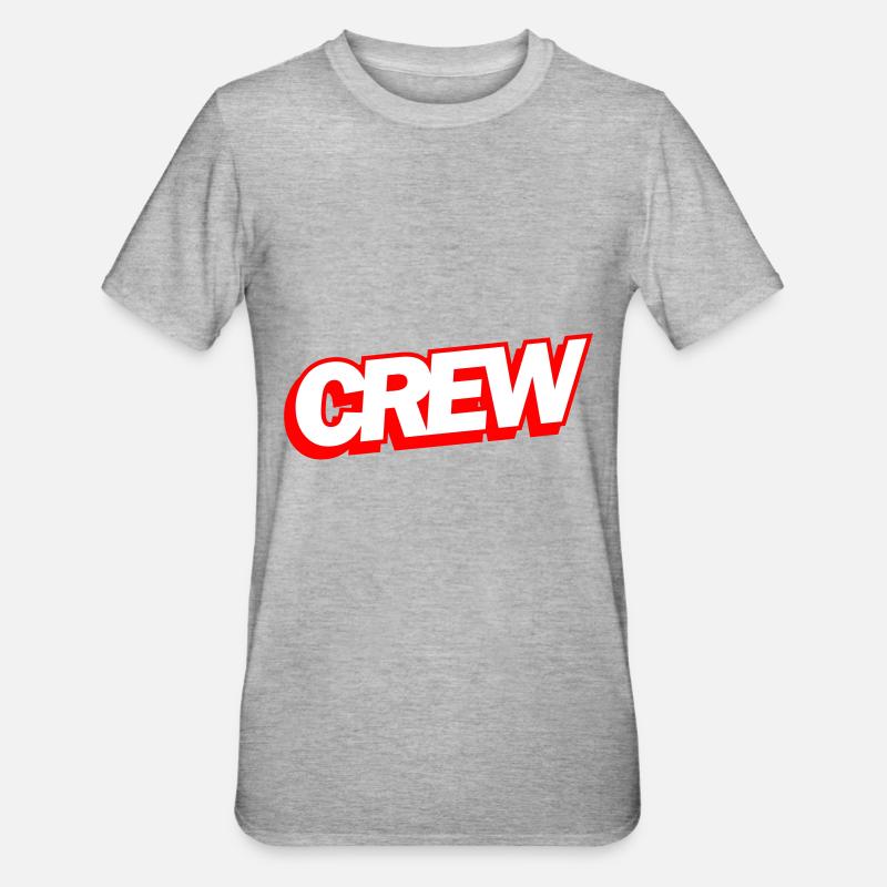Conception de l’équipage - T-shirt polycoton Unisexe - gris chiné
