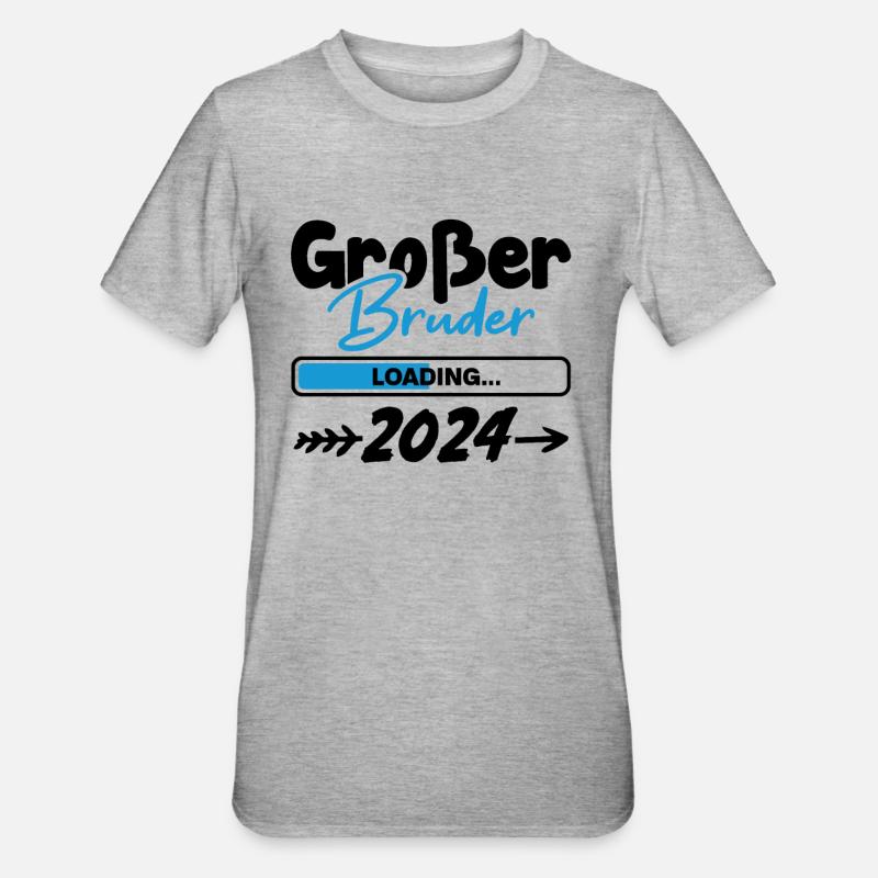 Großer Bruder Loading 2024 - Unisex Polycotton T-Shirt - Grau meliert