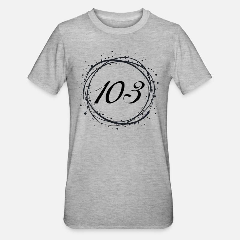 103 - T-shirt polycoton Unisexe - gris chiné