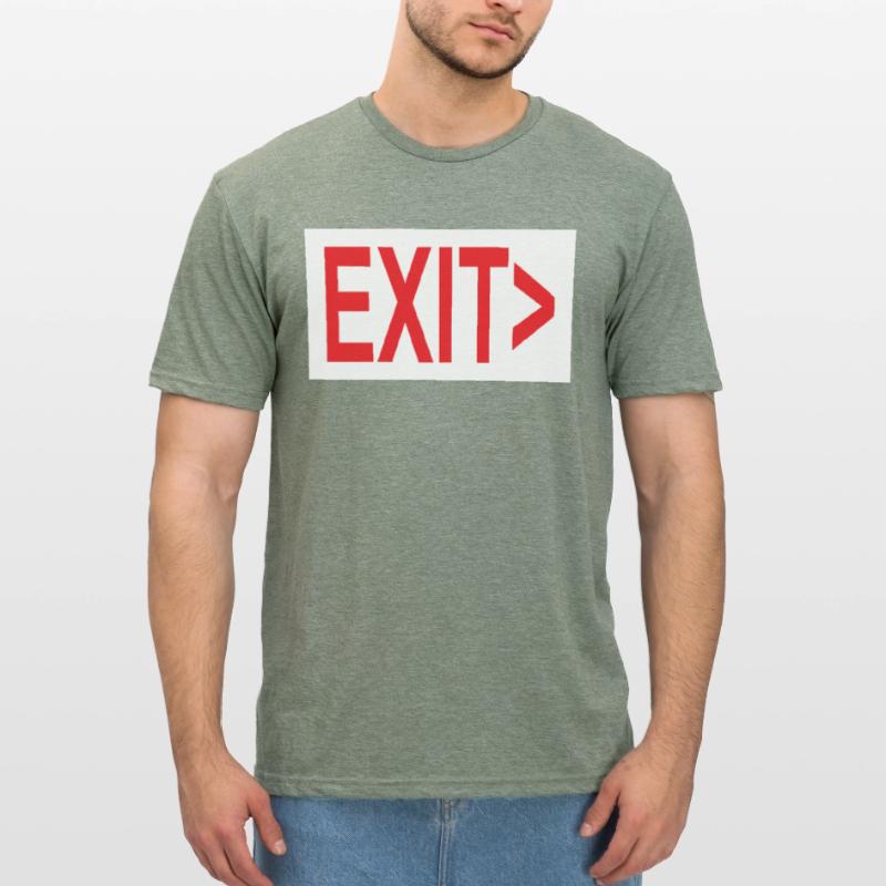 Exit / Exit / Emergency Exit Unisex Polycotton T-Shirt