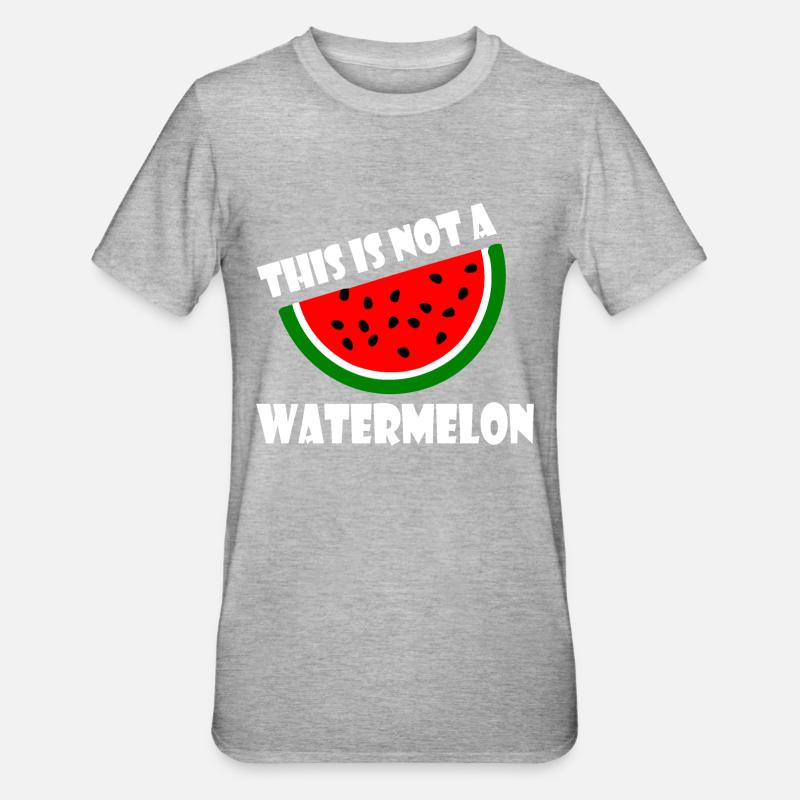 THIS IS NOT A WATERMELON - T-shirt polycoton Unisexe - gris chiné