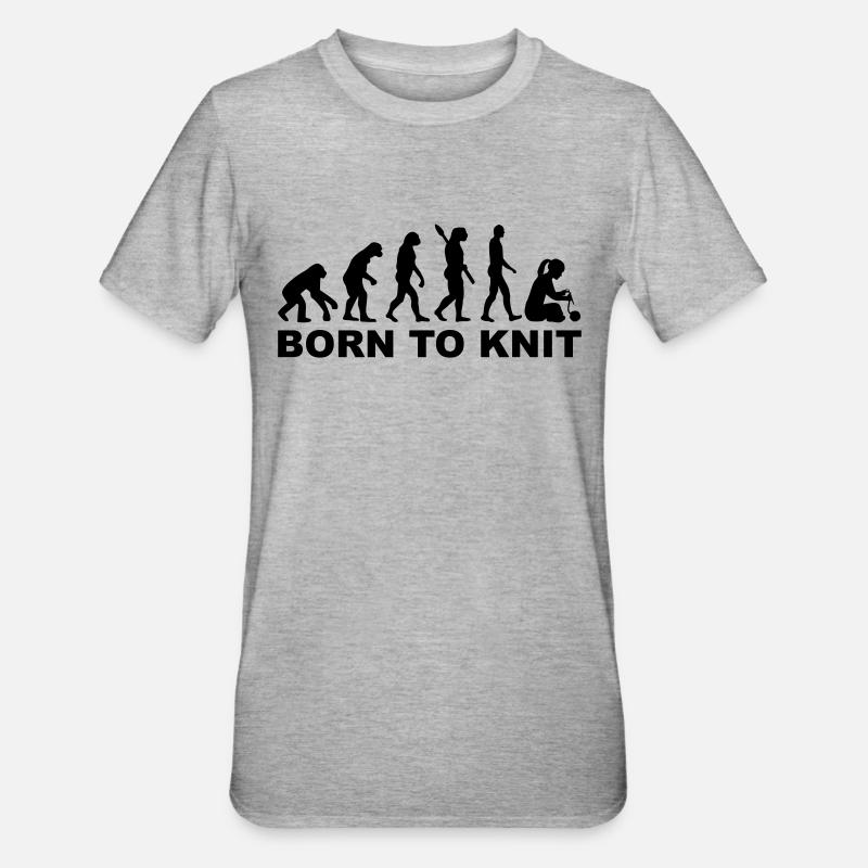 Evolution Tricoter - T-shirt polycoton Unisexe - gris chiné