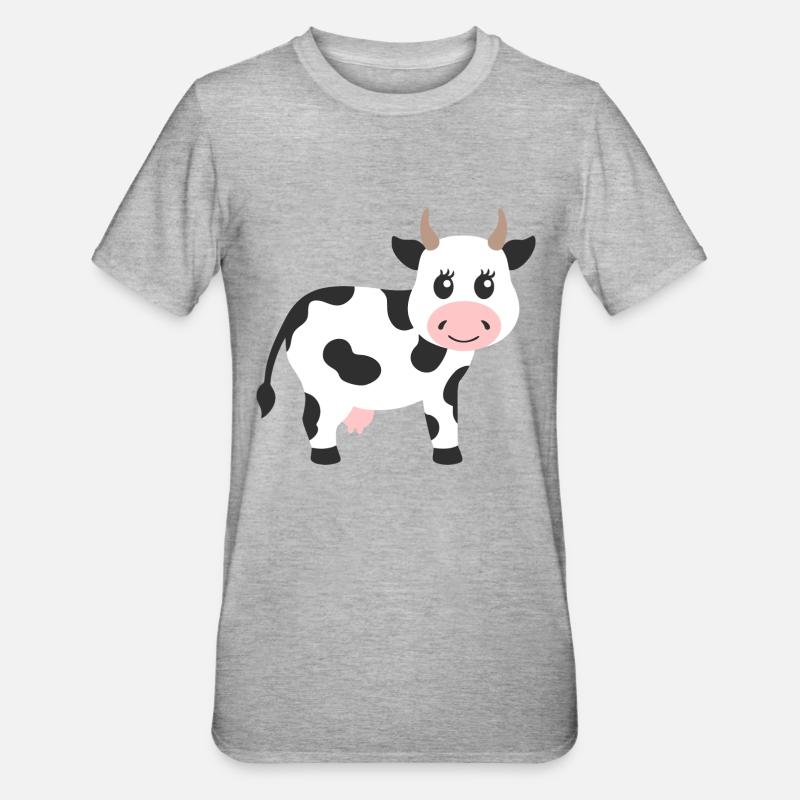 vache - T-shirt polycoton Unisexe - gris chiné