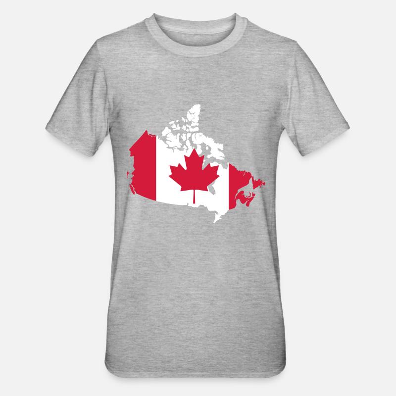 Kanada, Canada - Unisex Polycotton T-Shirt - Grau meliert