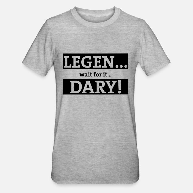 legendary - T-shirt polycoton Unisexe - gris chiné