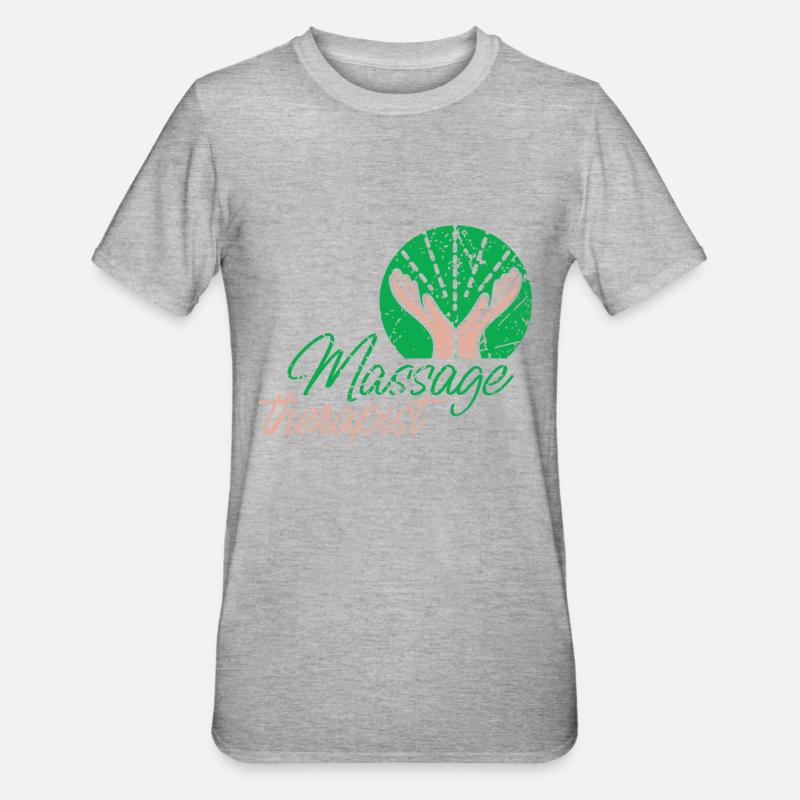 Massagetherapeut Massagetherapie Arbeit - Unisex Polycotton T-Shirt - Grau meliert