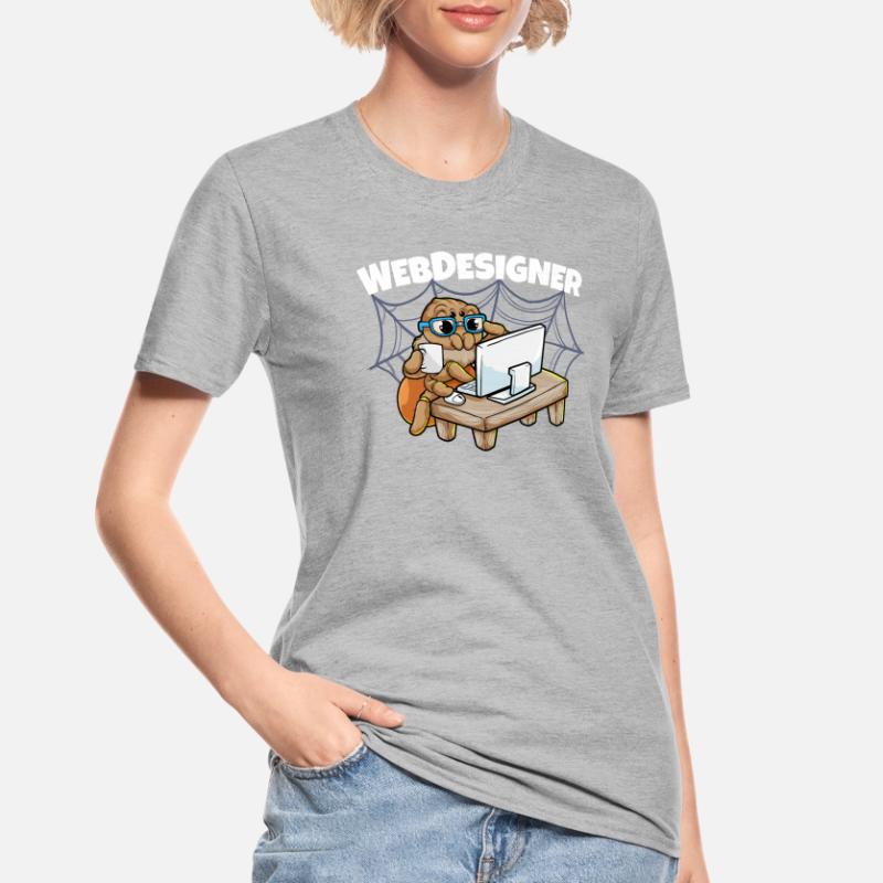 Webdesign Spider Programmation Programmeur IT T-shirt polycoton Unisexe