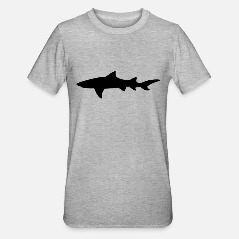 Requin - T-shirt polycoton Unisexe - gris chiné
